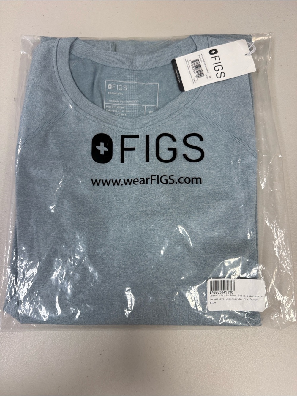 FIGS Seamless Salta Underscrub Medium Dusty Blue NWT